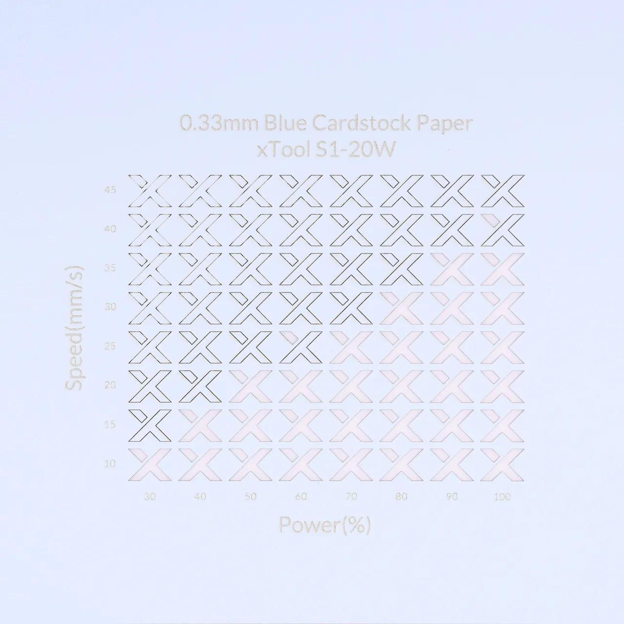 1/77"(0.33mm) Blue Cardstock Paper test grid