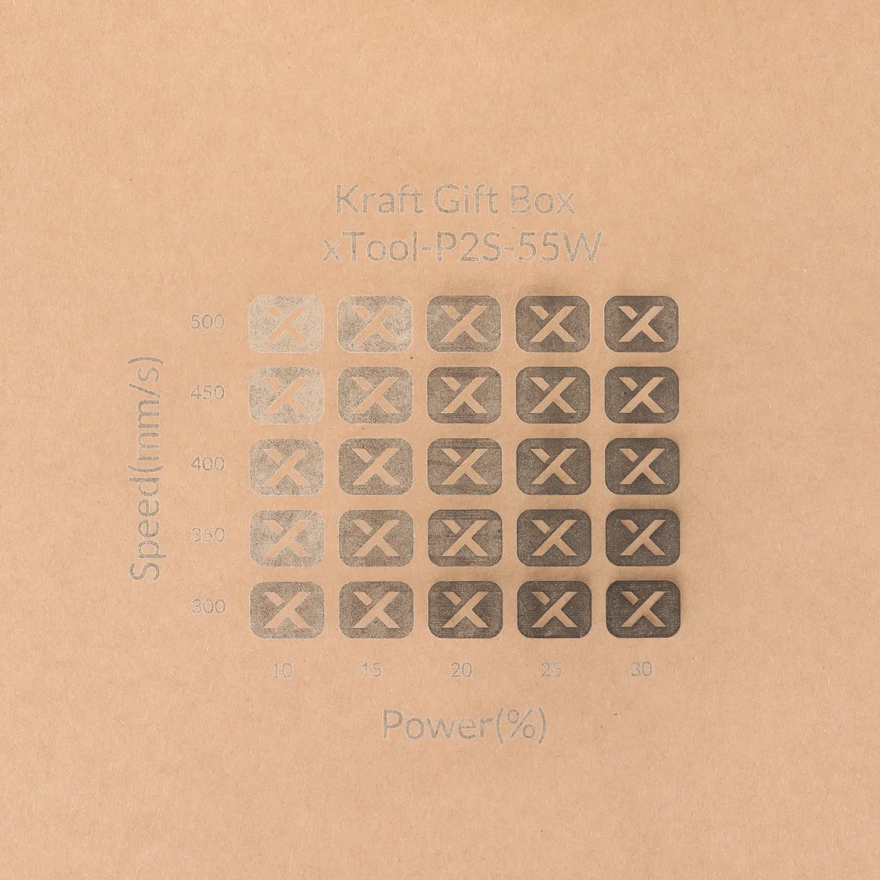 Kraft Gift Box test grid