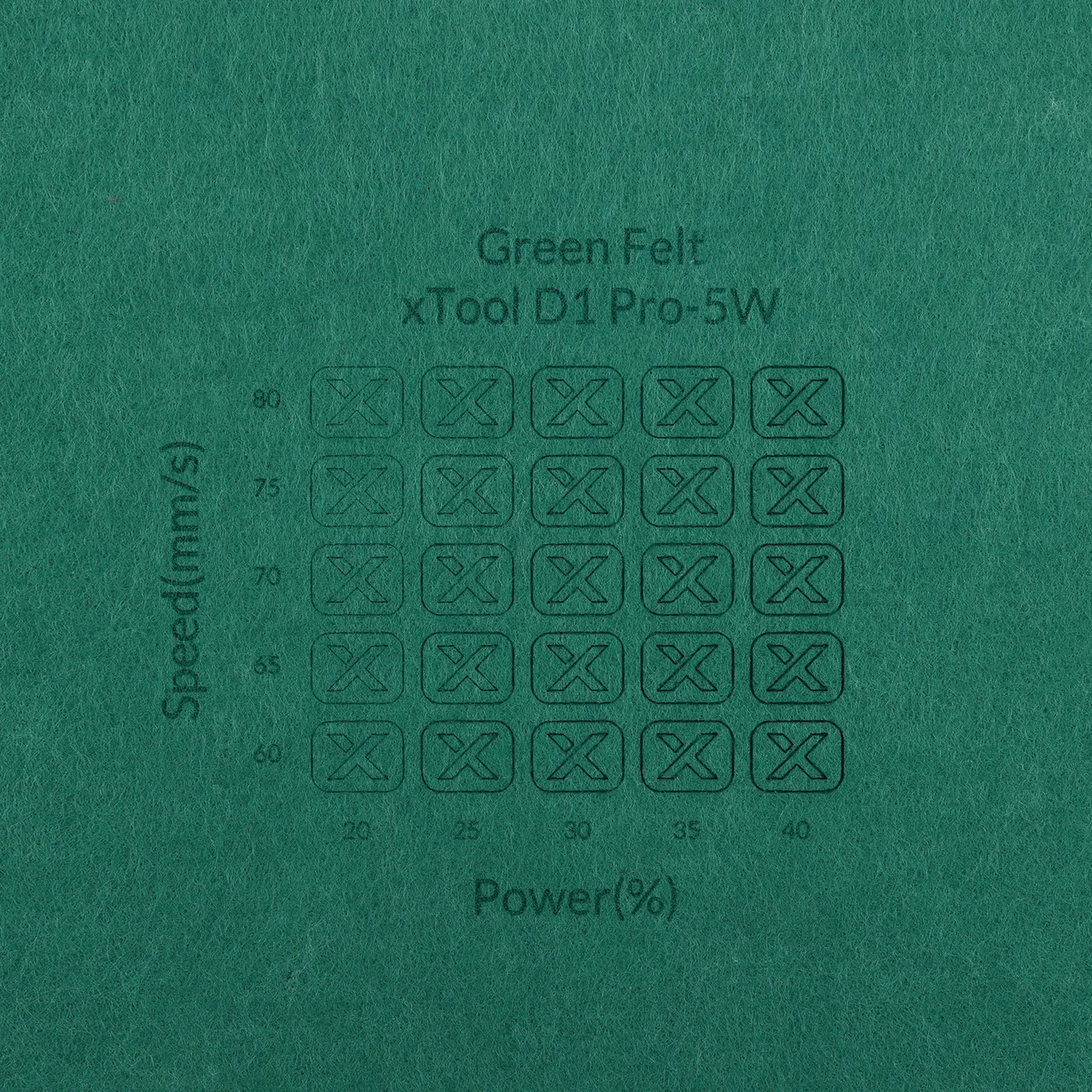 1/8"(3mm) Green Felt test grid