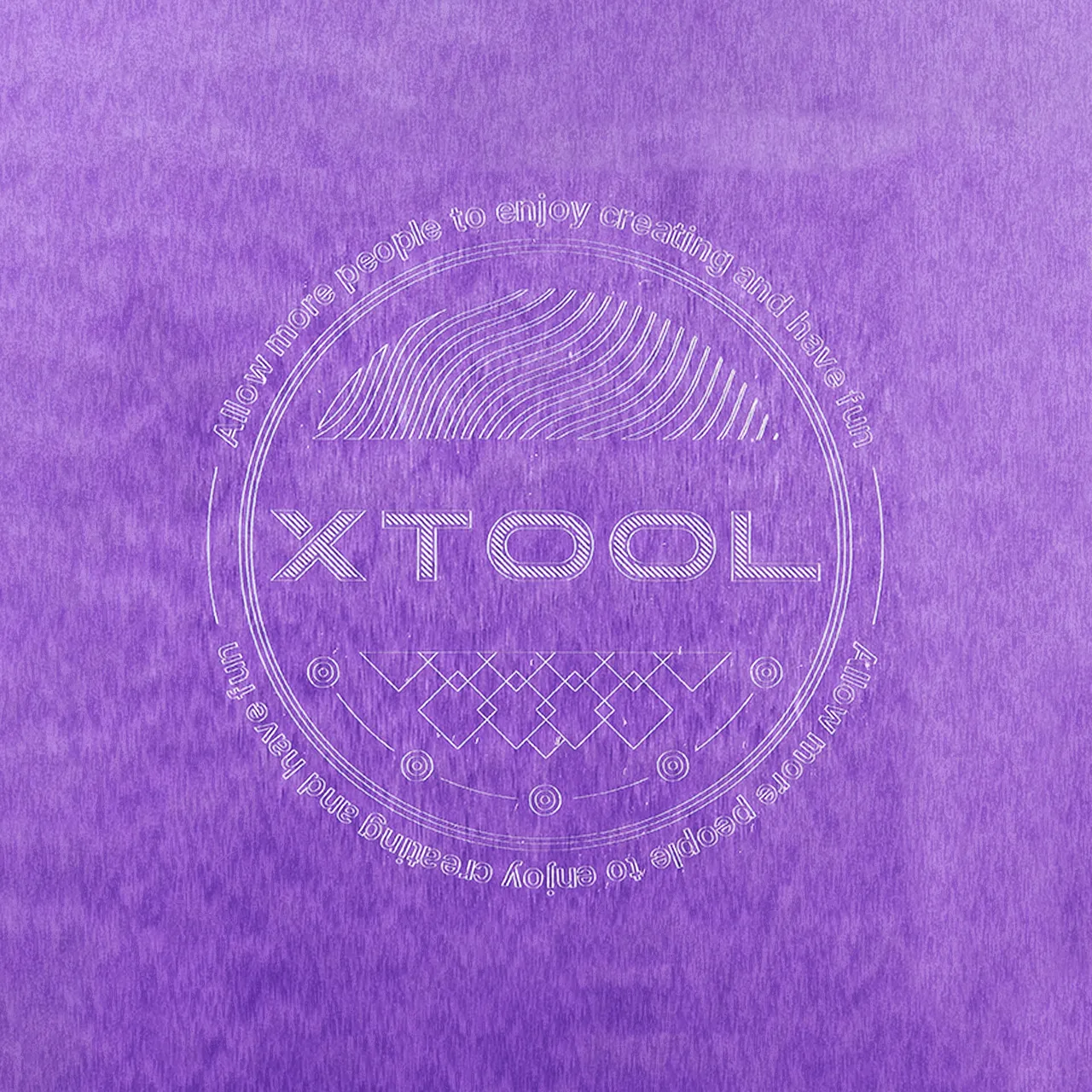 Purple Anodized Aluminum Bone Dog Tag test grid