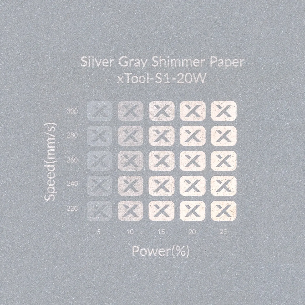 Silver Gray Shimmer Paper-7oz(250g) test grid