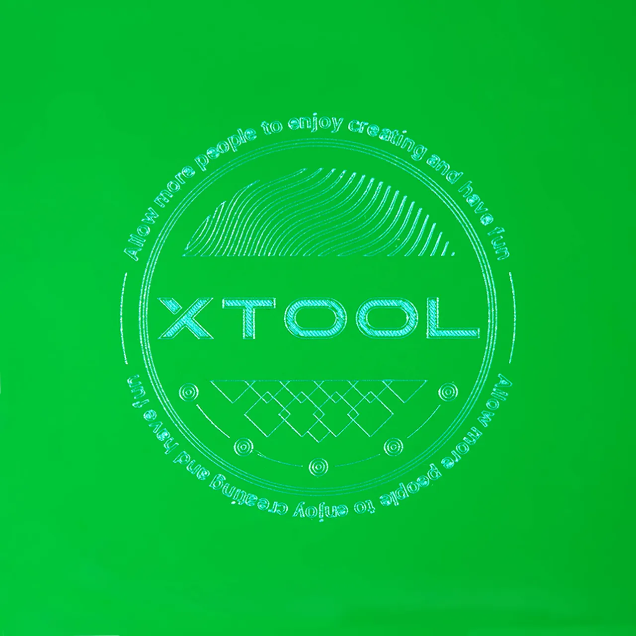 1/8"(3mm) Green Translucent Acrylic test grid
