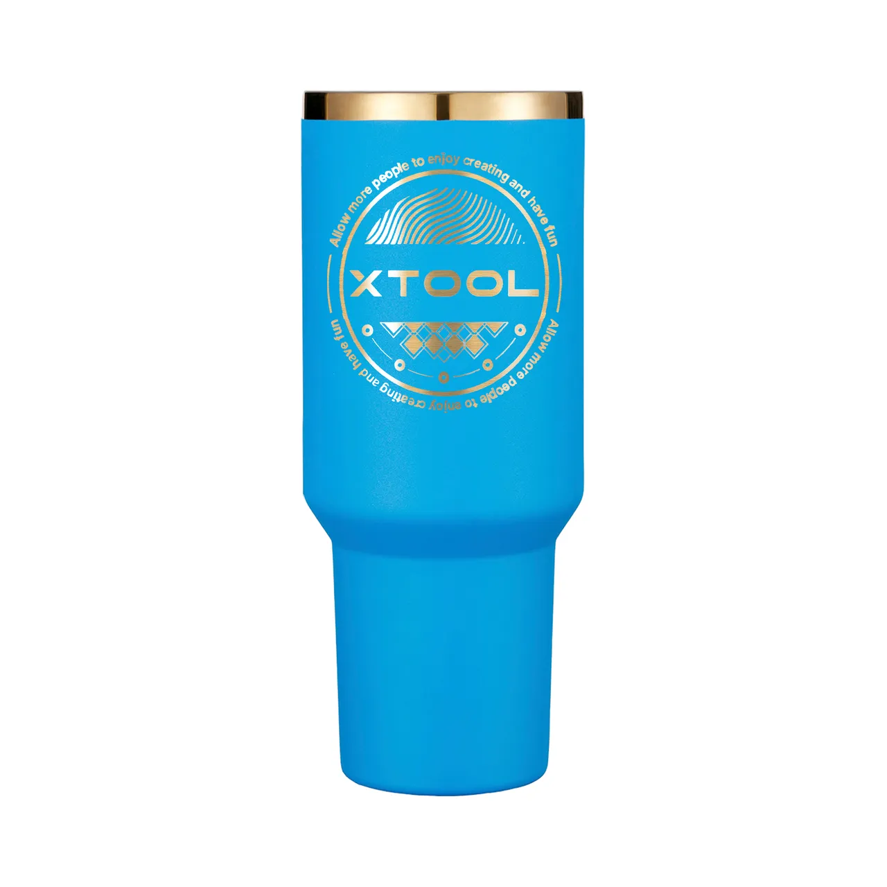 Deep Blue to Gold Stainless Steel Tumbler with Handle(40oz) test grid