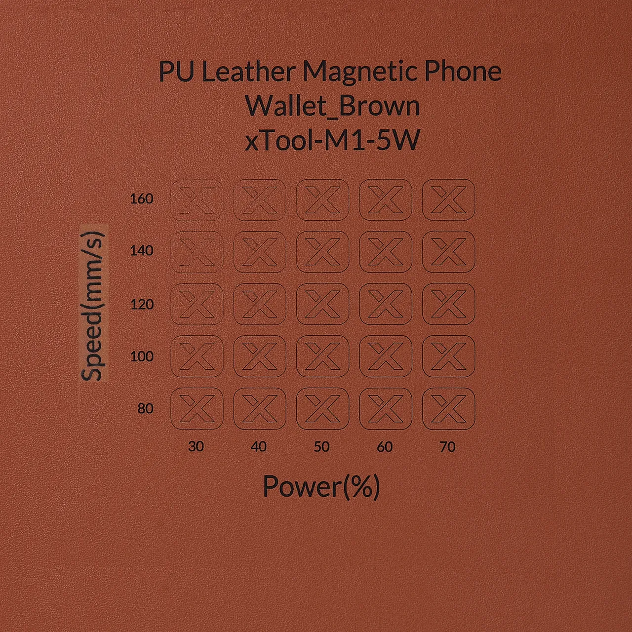Brown PU Leather test grid