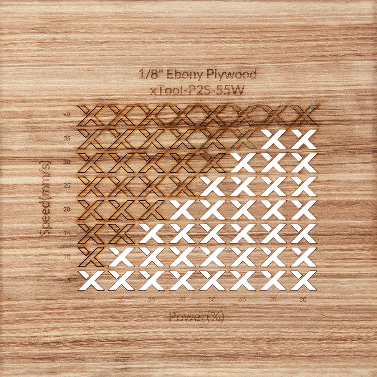 1/8"(3mm) Ebony Plywood test grid