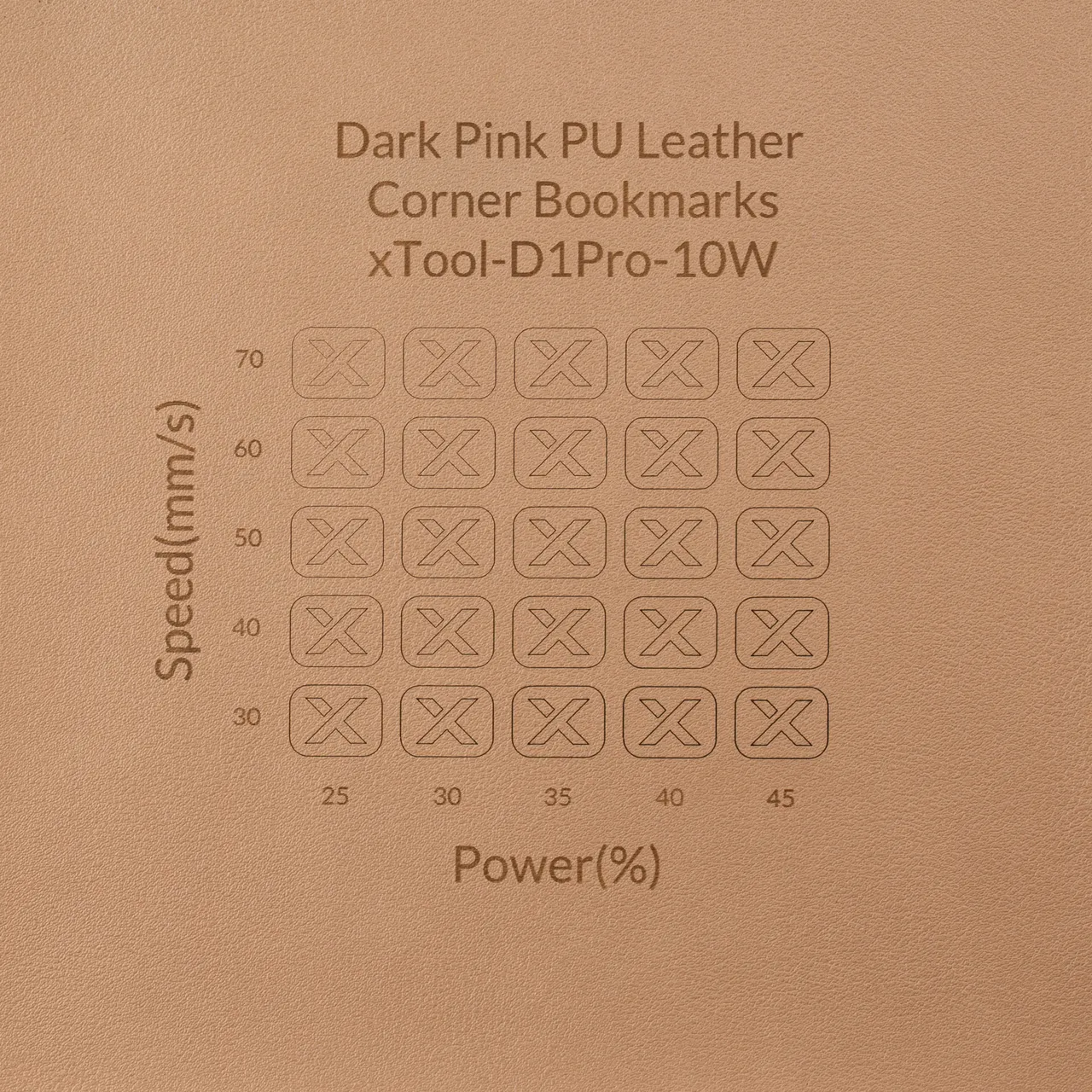 PU Leather Corner Bookmarks_Fan Dark Pink test grid