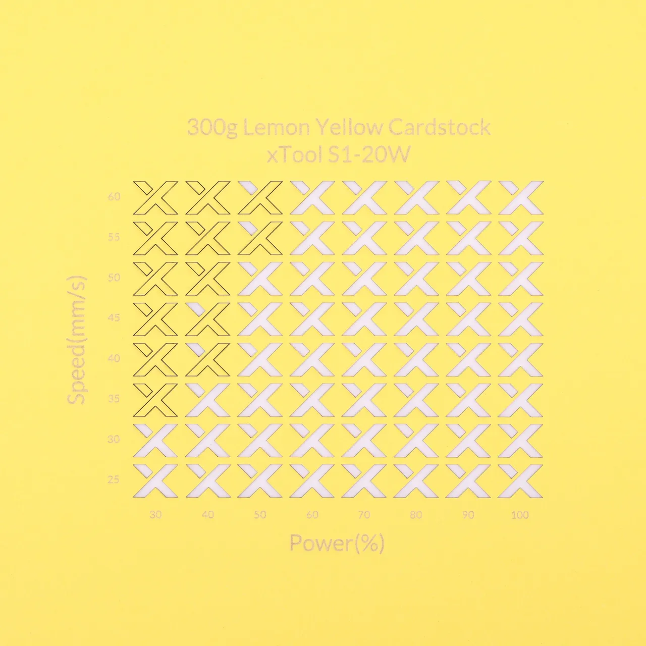 Lemon Yellow Cardstock-9oz(300g) test grid