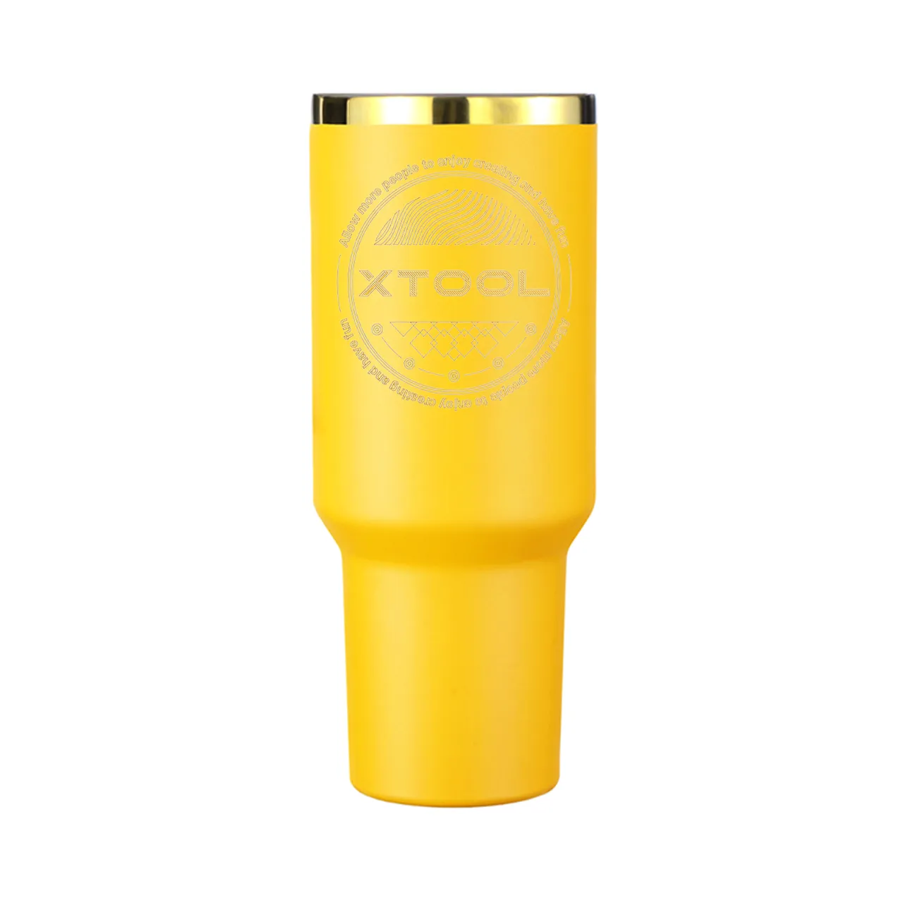 Yellow To Gold Stainless Steel Tumbler with Handle(40oz) test grid