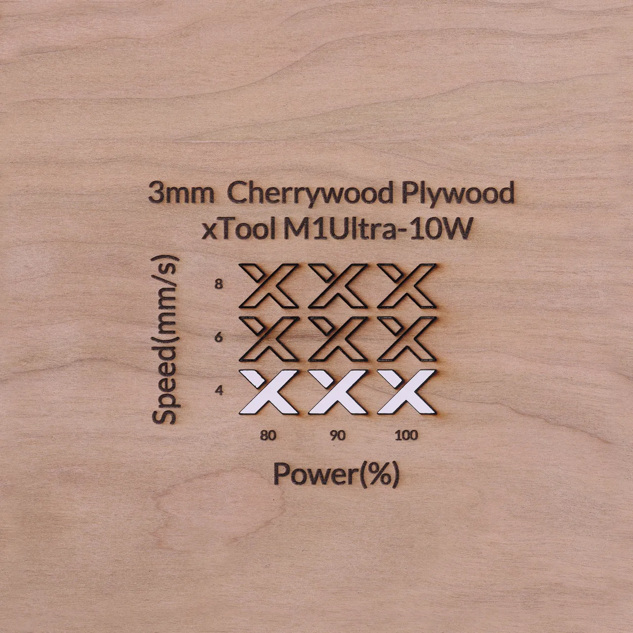 1/8"(3mm) Cherry Plywood test grid