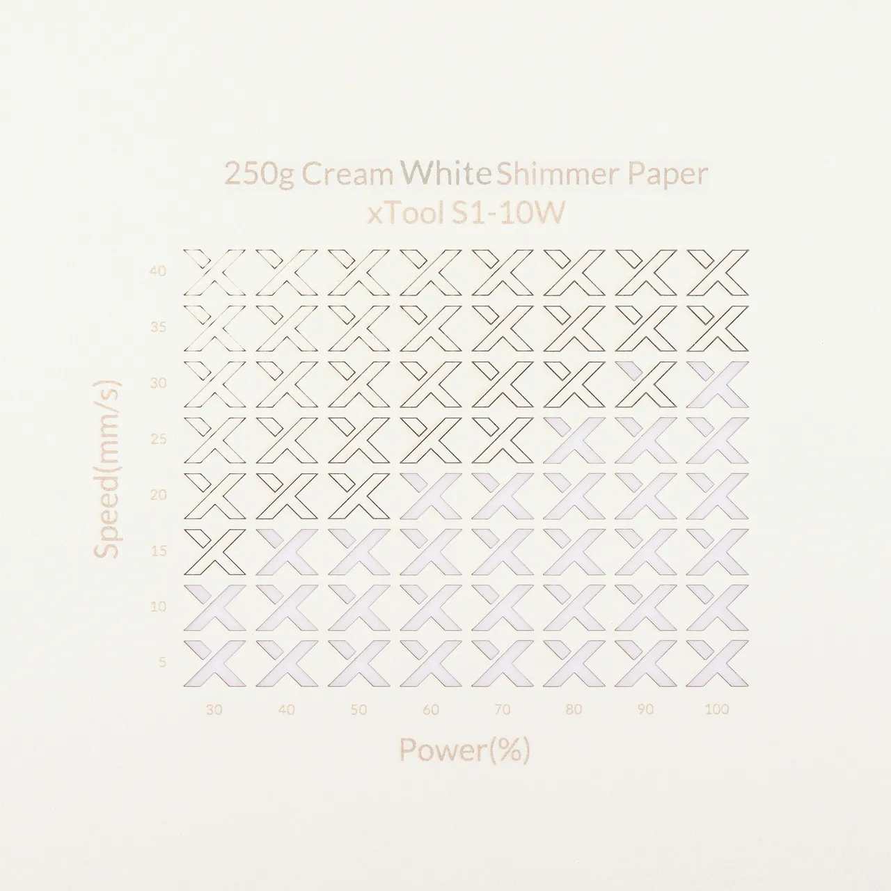 Cream White Shimmer Paper-7oz(250g) test grid