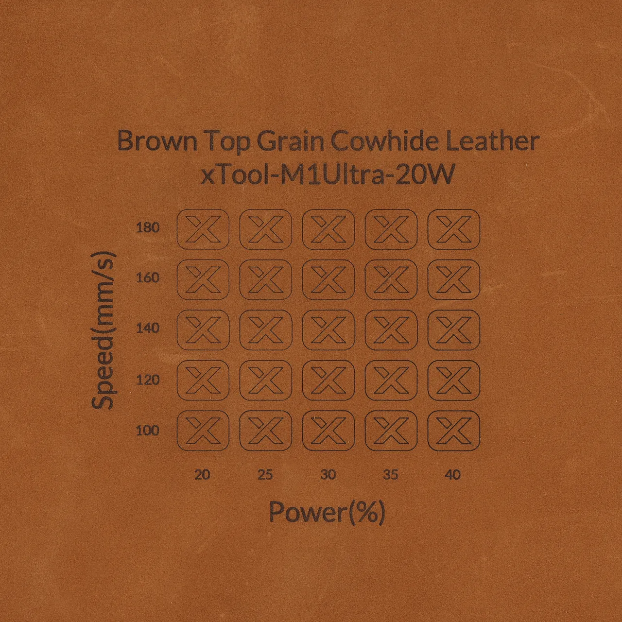 Brown Genuine Leather Slim Keychain test grid