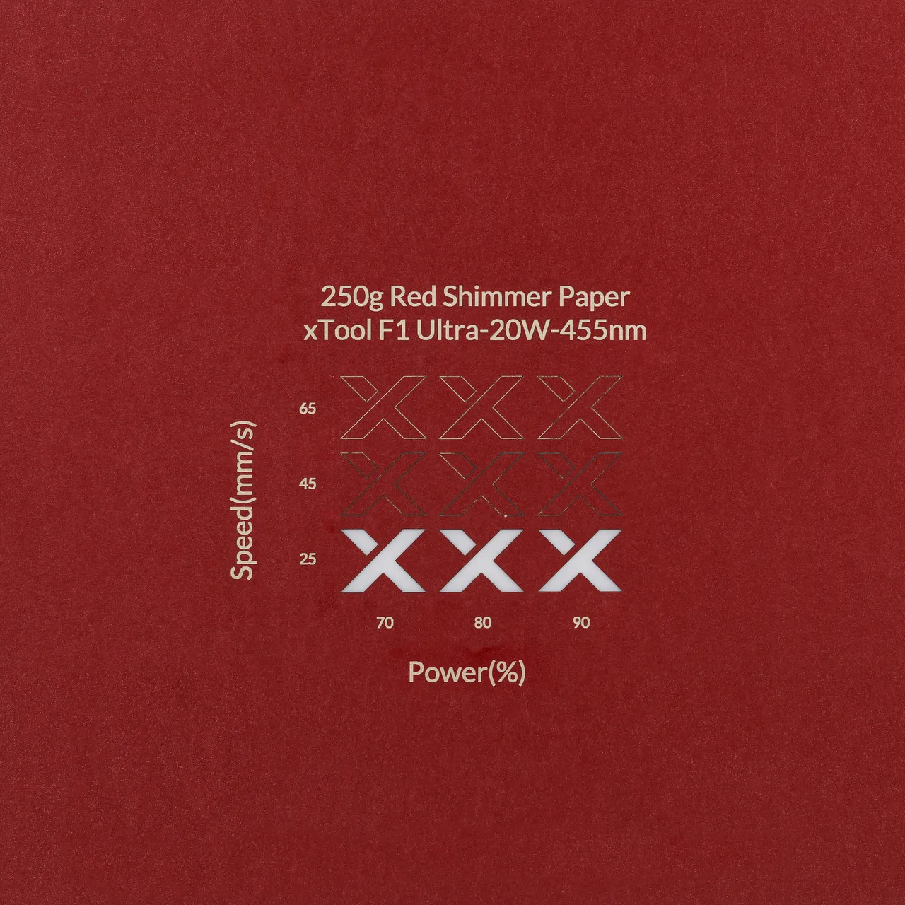 Red Shimmer Paper-7oz(250g) test grid