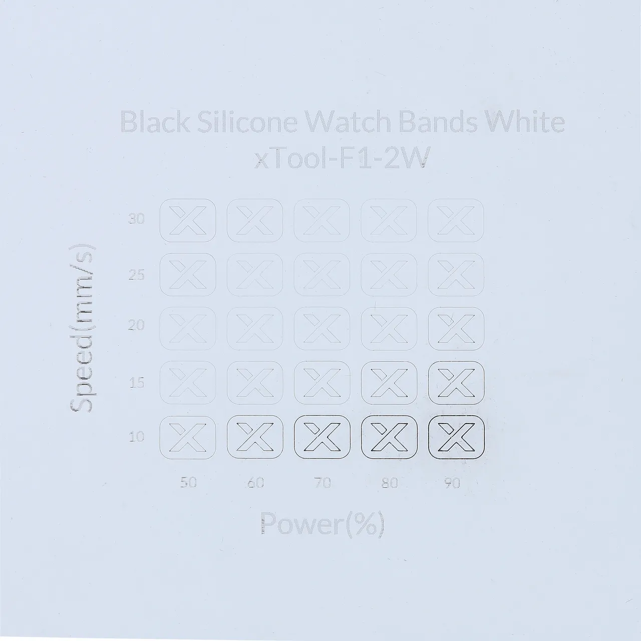 White to Black Silicone test grid