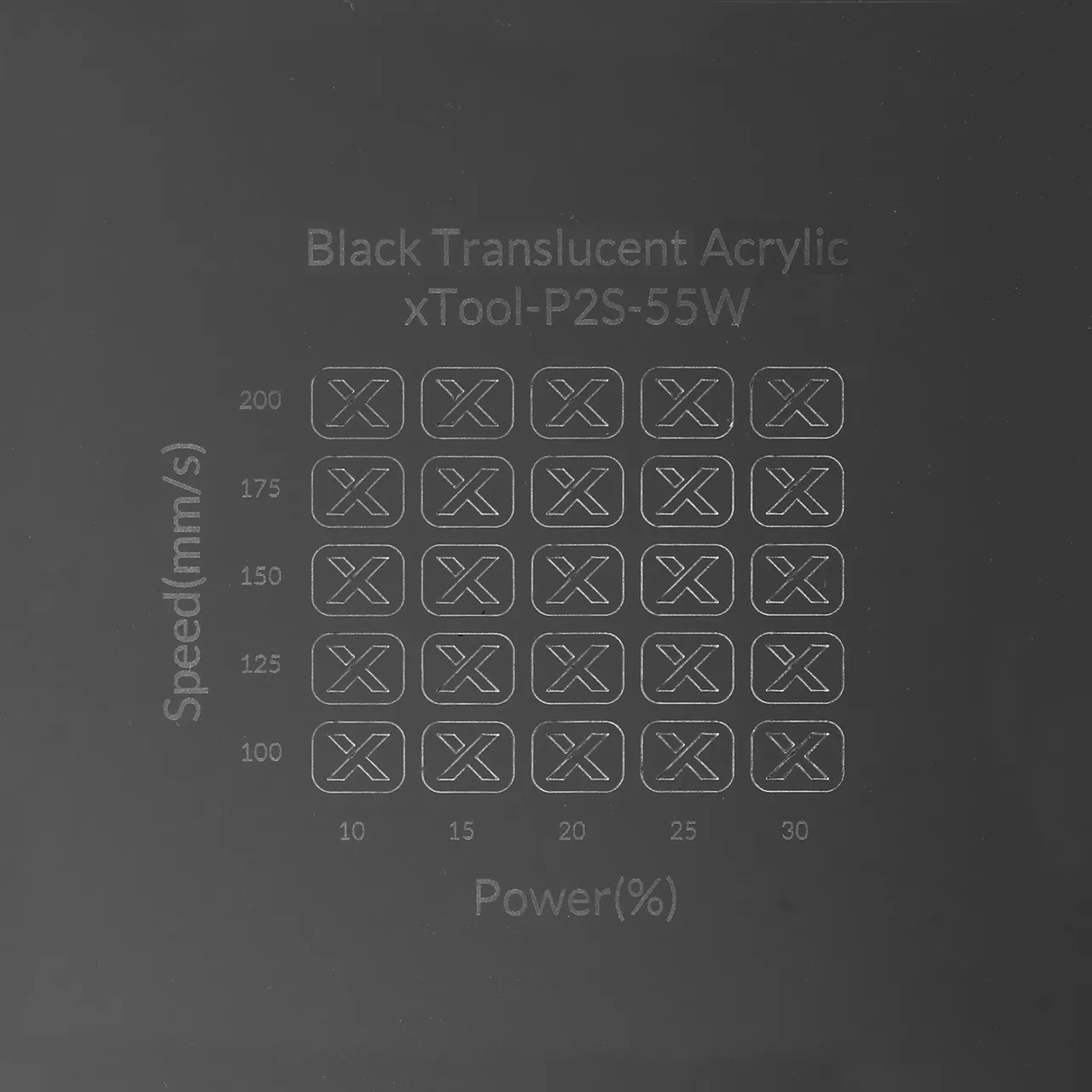 1/8"(3mm) Black Translucent Acrylic test grid