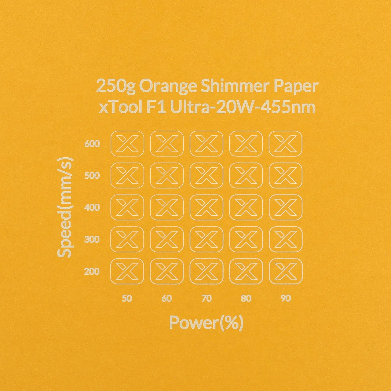 Orange Shimmer Paper-7oz(250g) test grid