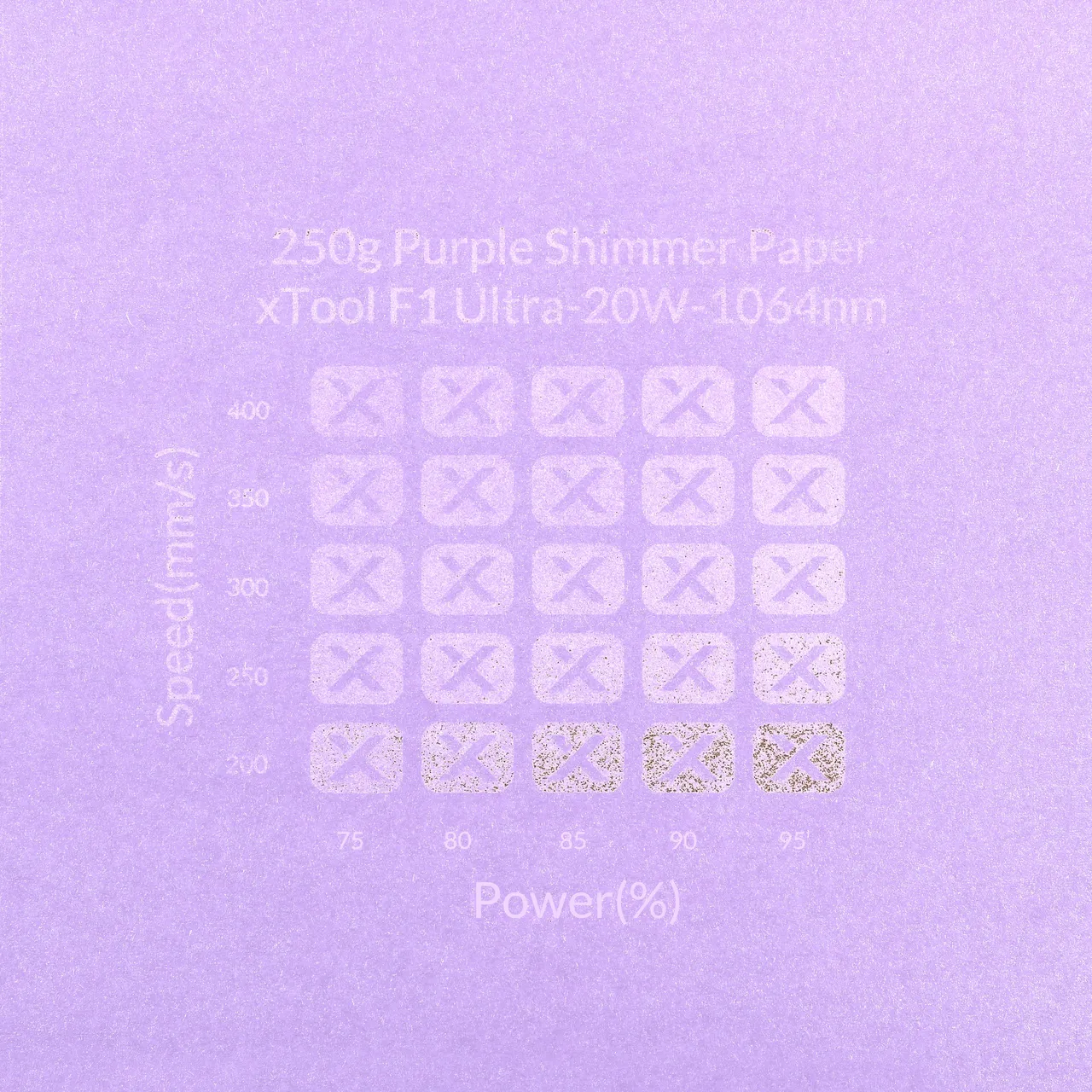 Purple Shimmer Paper-7oz(250g) test grid