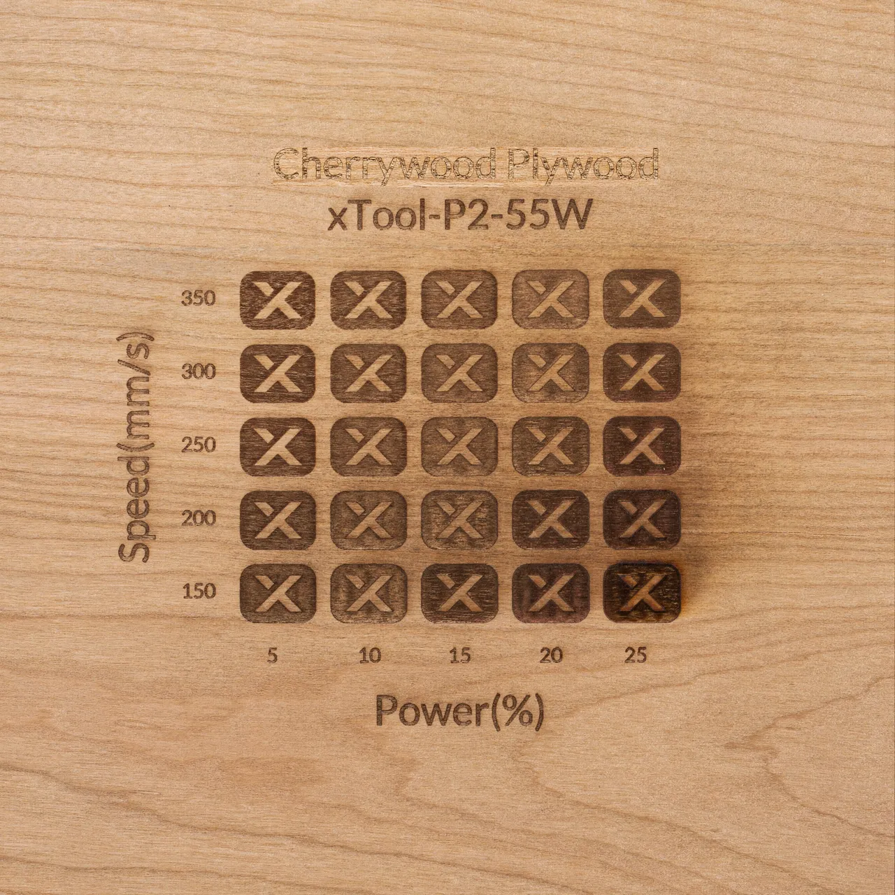 1/8"(3mm) Cherry Plywood test grid