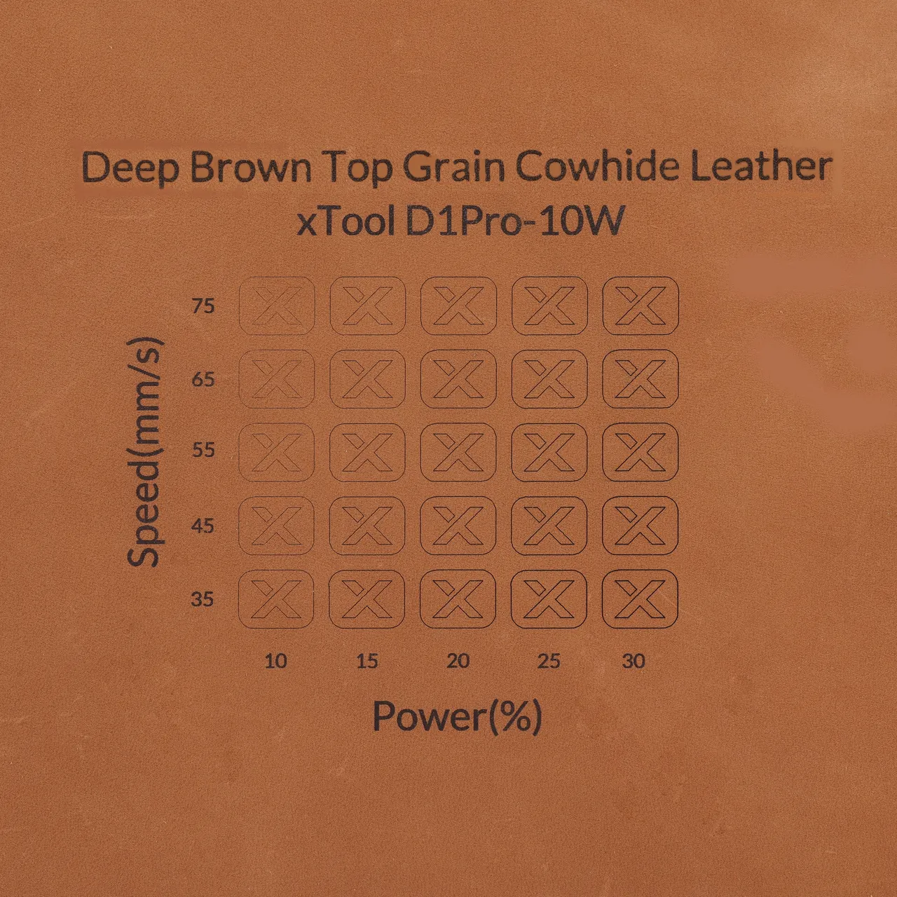 Brown Leather Wide Keychain test grid