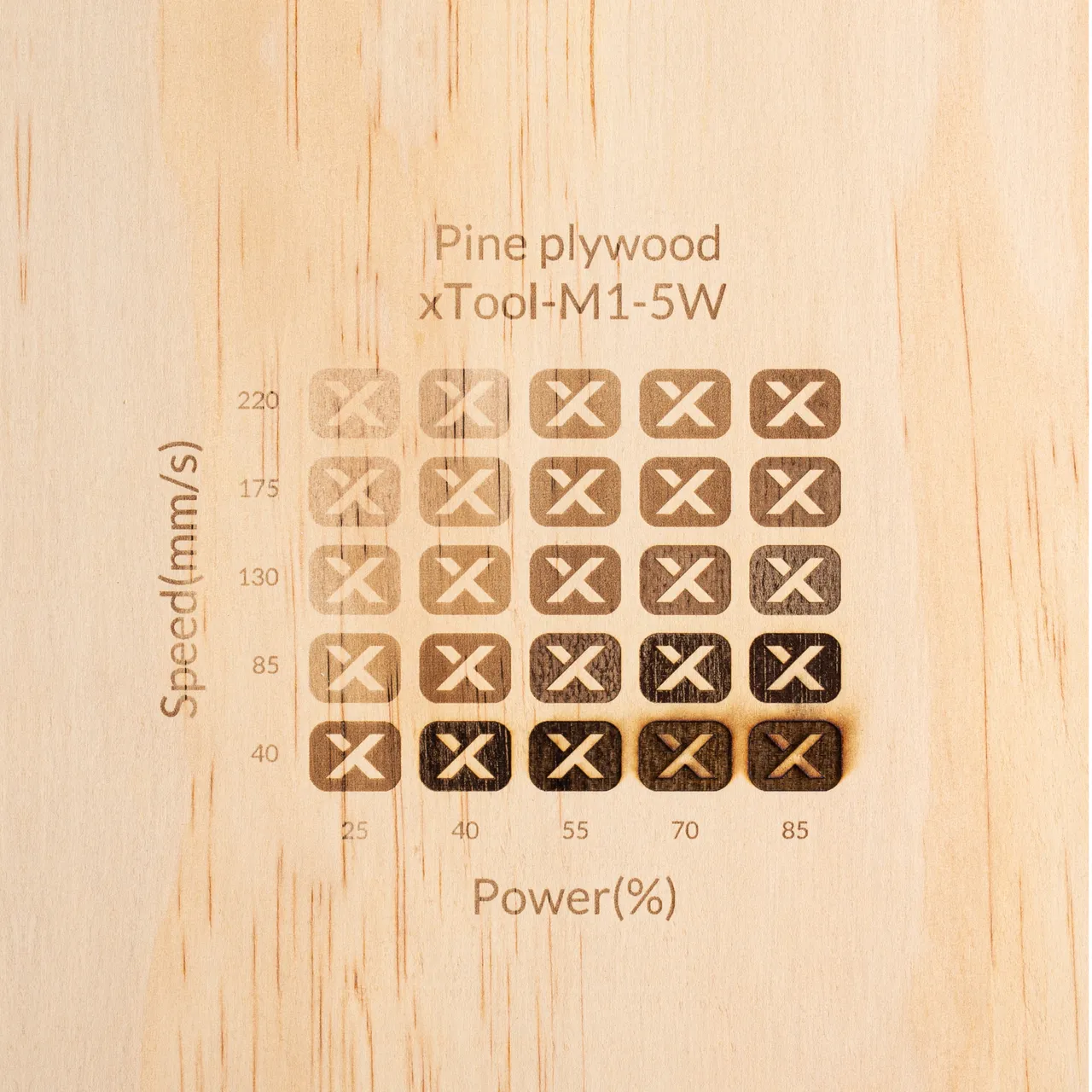 1/4"(6mm) Pine Ponderosa Plywood test grid
