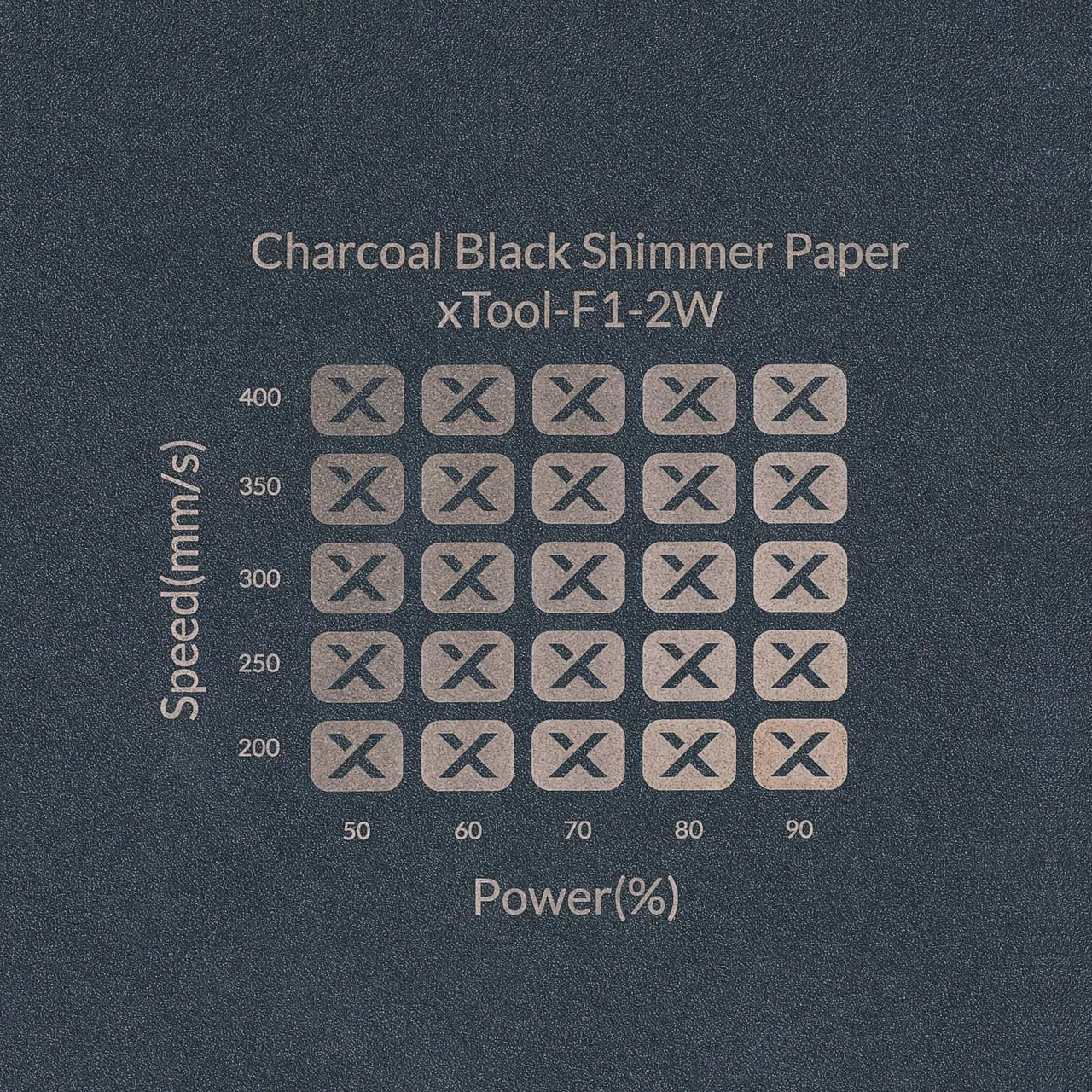 Charcoal Black Shimmer Paper-7oz(250g) test grid