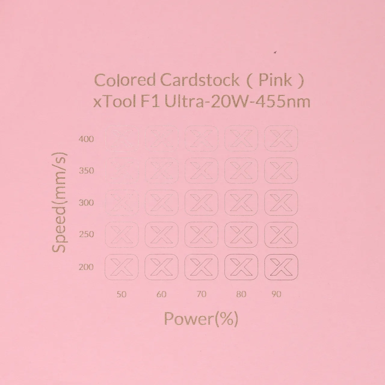 xThings-Colored Cardstock(Pink)-4.7oz(160g) test grid