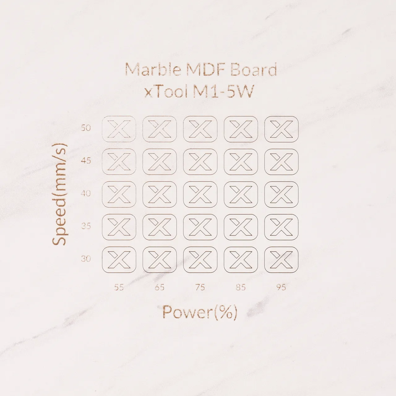 1/8"(3mm) Faux Marble MDF Board test grid