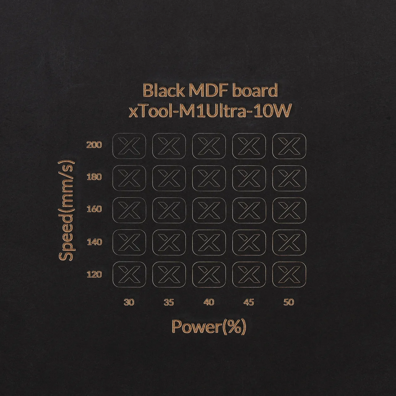 1/8"(3mm) Black MDF Board test grid
