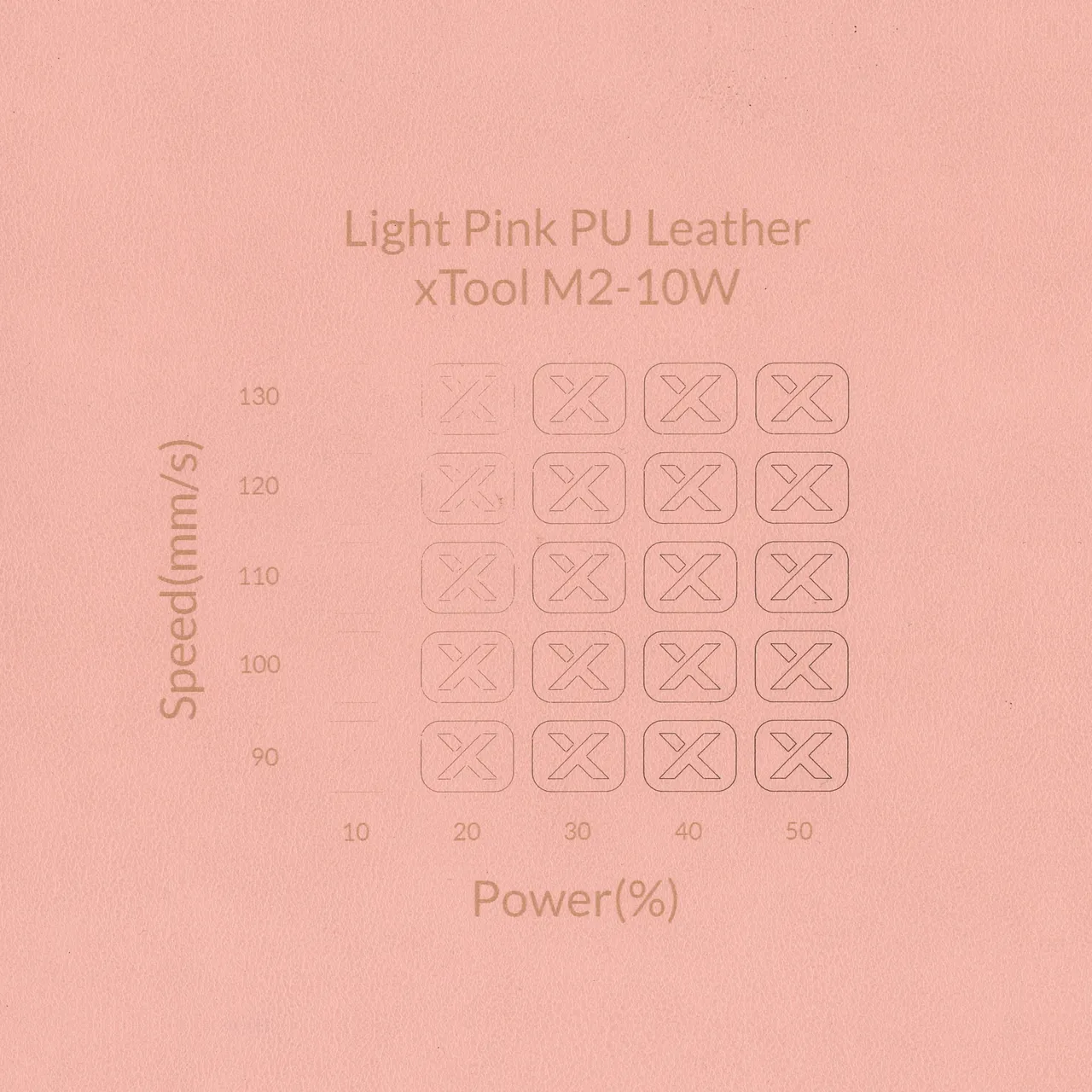 Light Pink PU Leather test grid