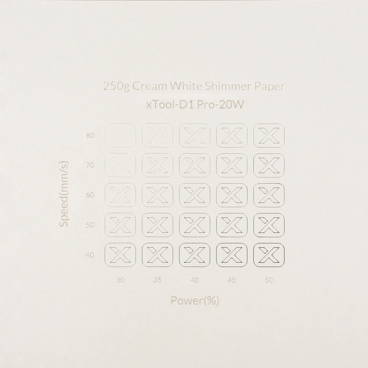 Cream White Shimmer Paper-7oz(250g) test grid