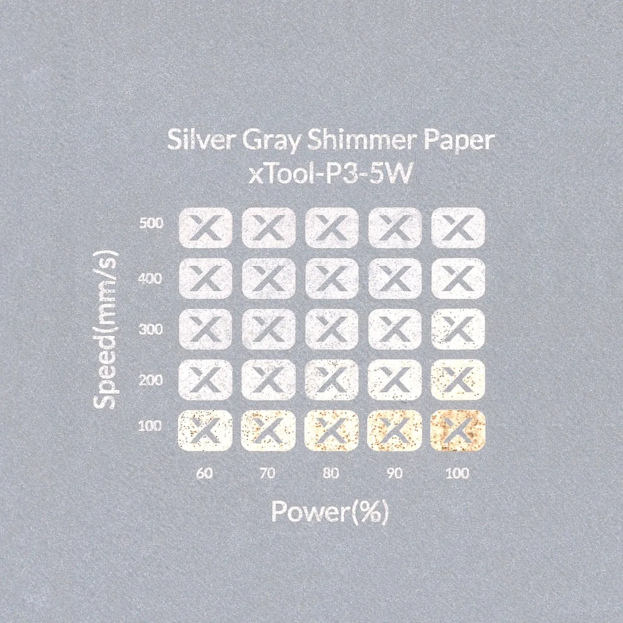 Silver Gray Shimmer Paper-7oz(250g) test grid