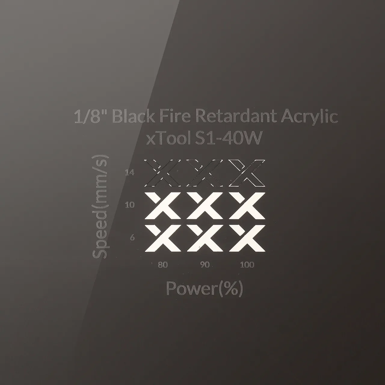 1/8"(3mm) Black Fire Retardant Acrylic test grid