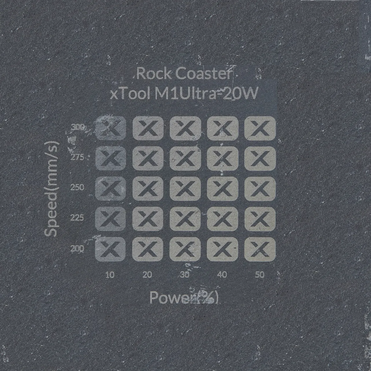 Rectangular Blank Rock Slate test grid