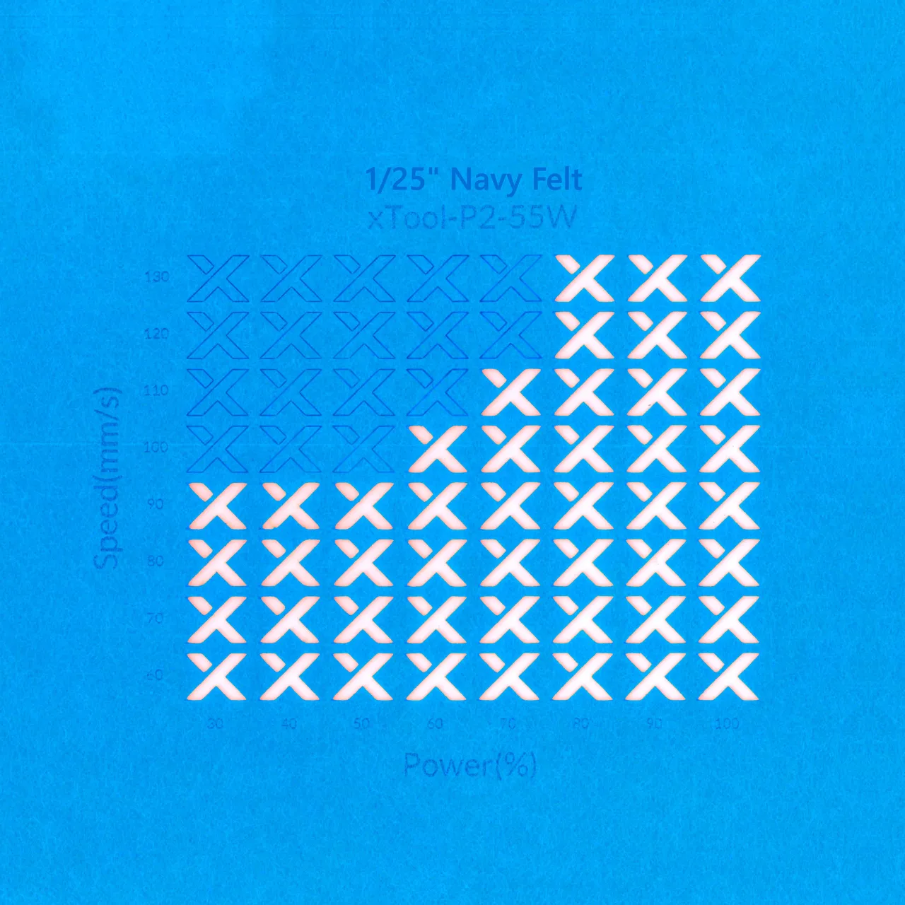 3/64"(1mm) Navy Felt test grid