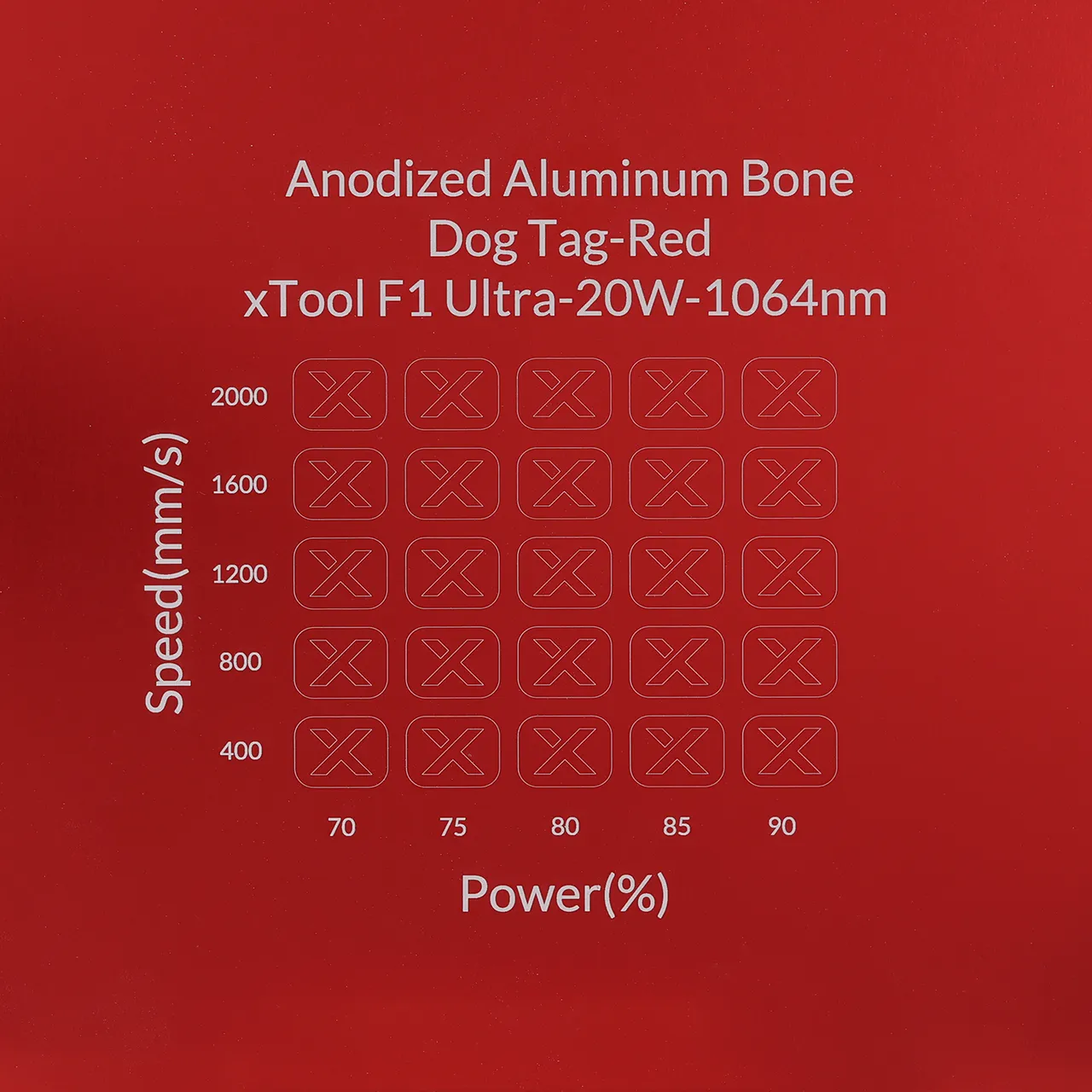 Red Anodized Aluminum Bone Dog Tag