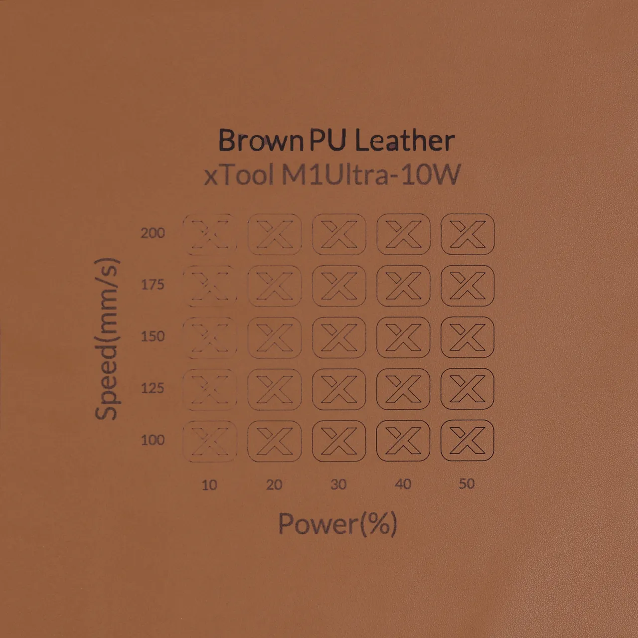 Brown PU Leather test grid