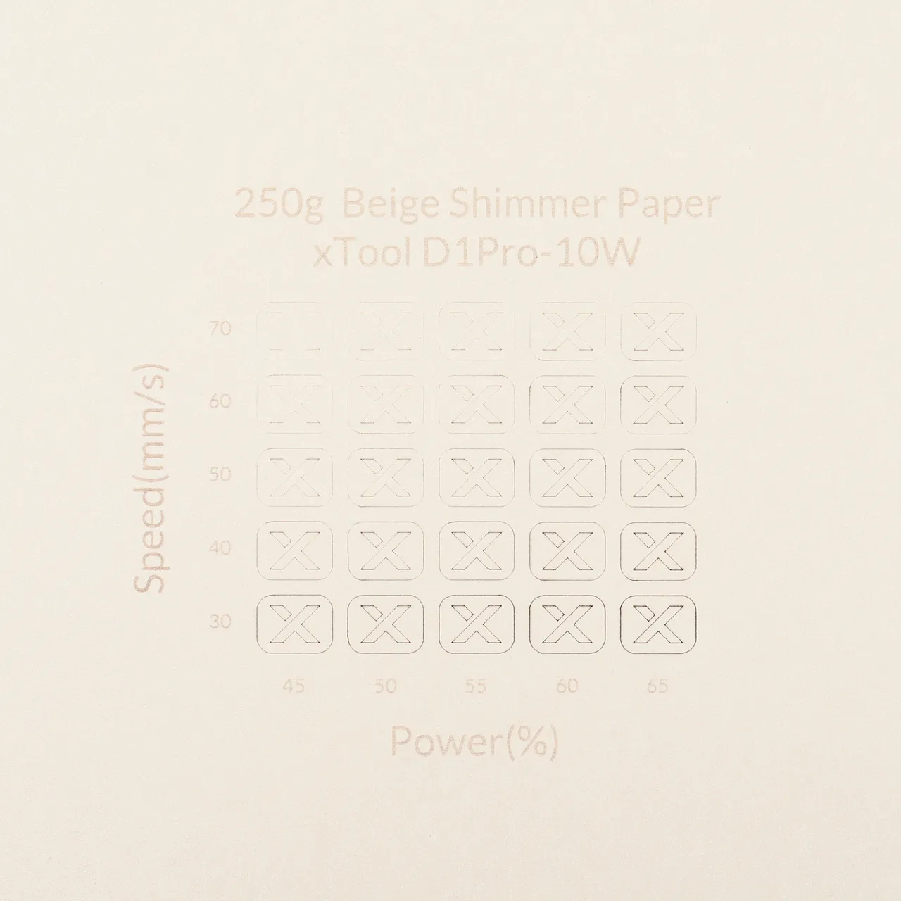 Beige Shimmer Paper-7oz(250g) test grid
