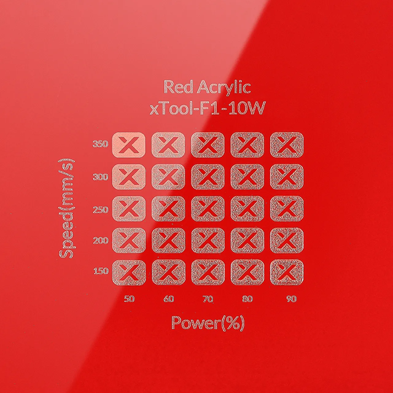 1/8"(3mm) Red Acrylic test grid