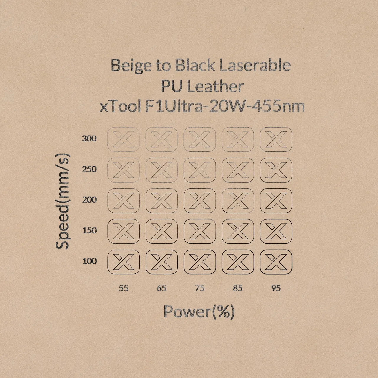 Beige to Black Laserable PU Leather Magnetic Bookmark