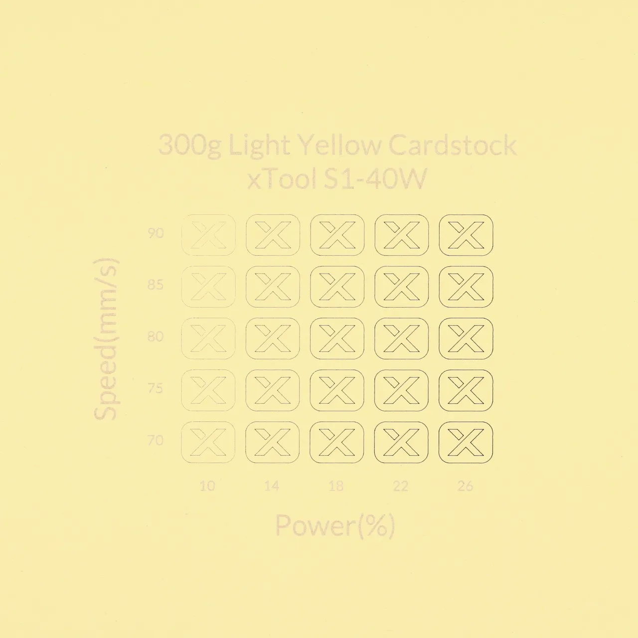 Light Yellow Cardstock-9oz(300g) test grid