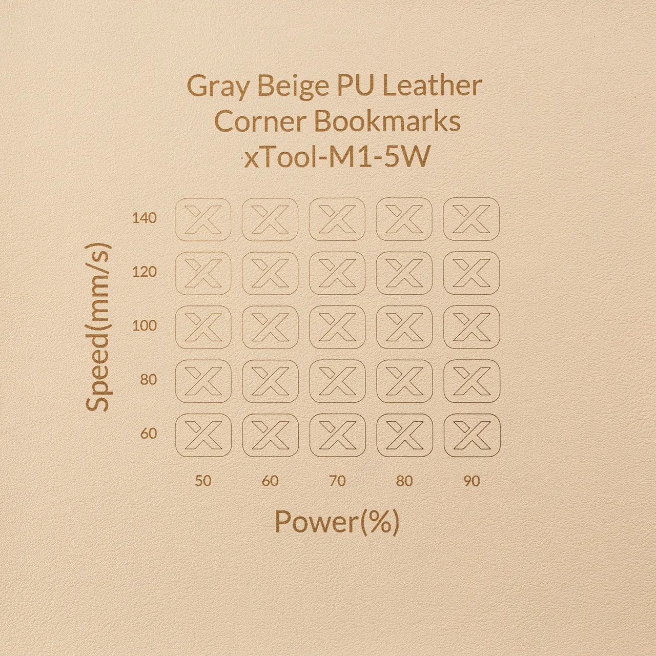 Greige PU Leather test grid