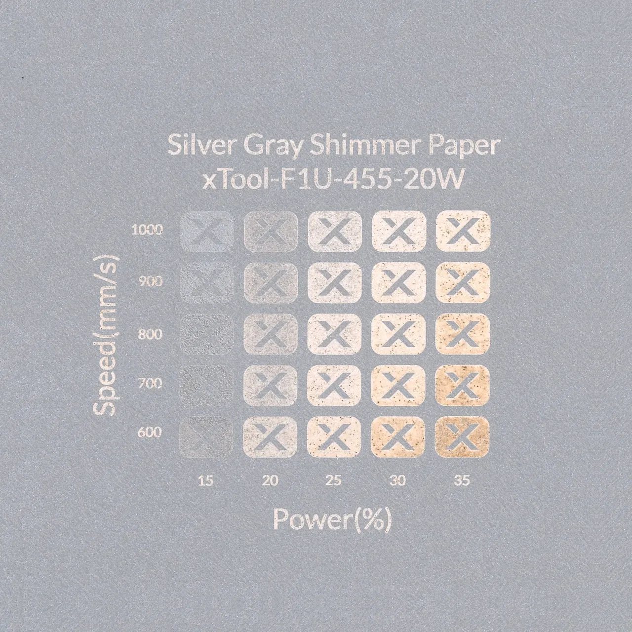 Silver Gray Shimmer Paper-7oz(250g) test grid