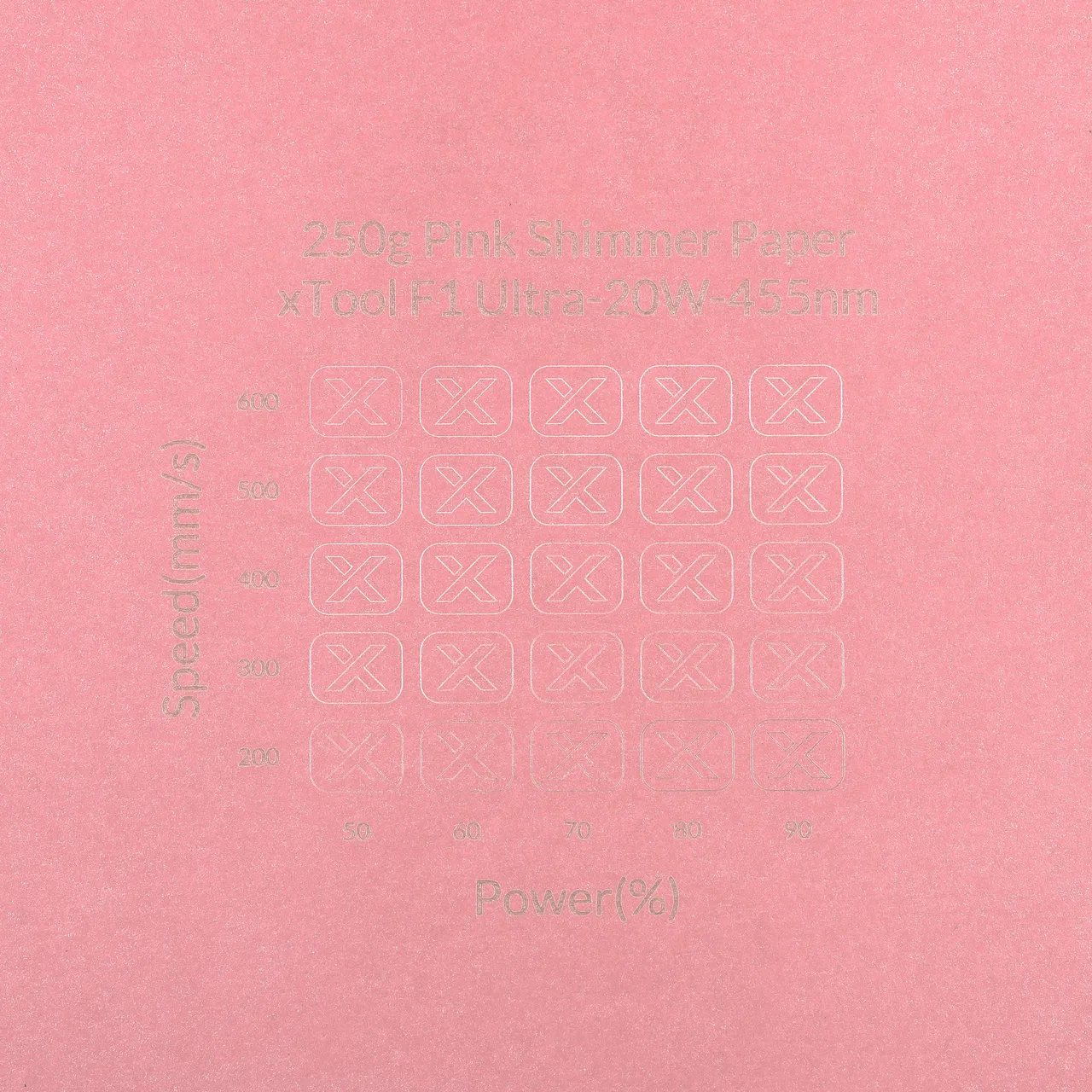 Pink Shimmer Paper-7oz(250g) test grid