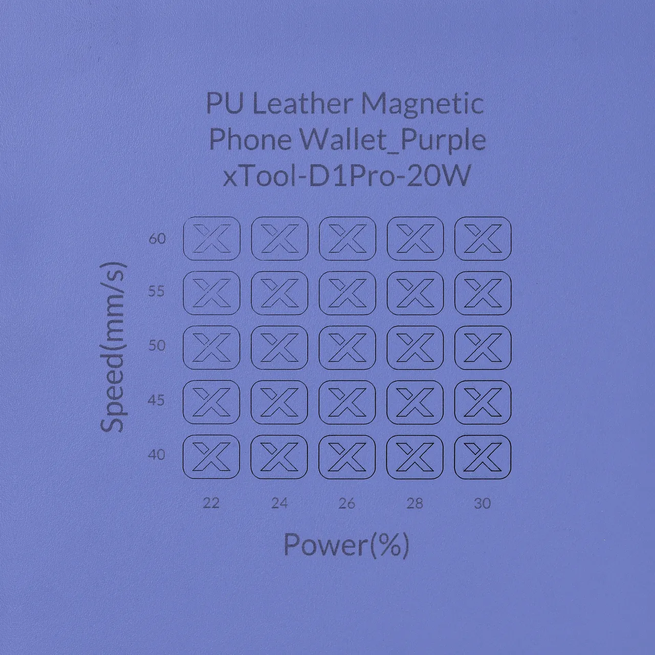 Purple PU Leather Magnetic Phone Wallet test grid
