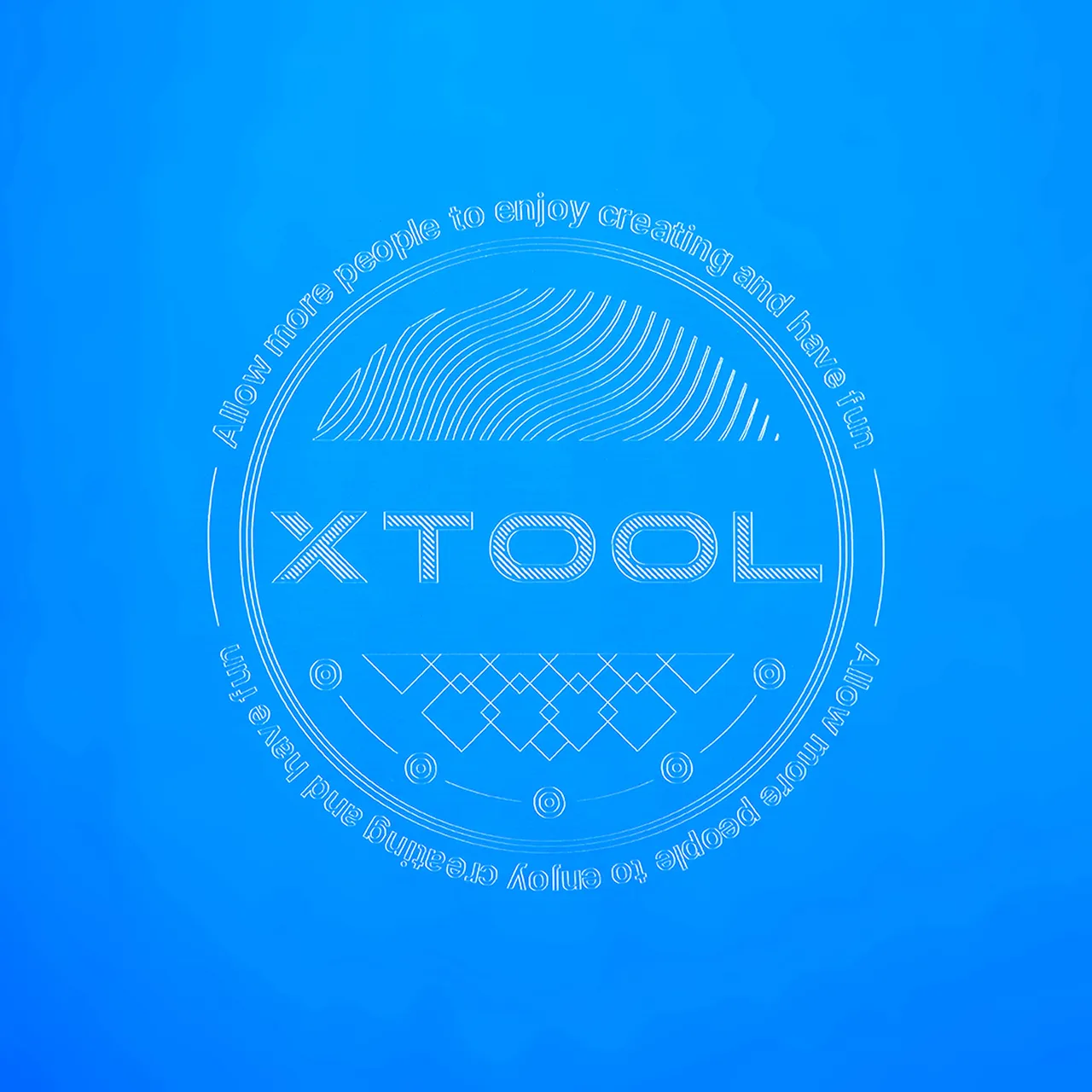 Deep Blue Anodized Aluminum Bone Dog Tag test grid