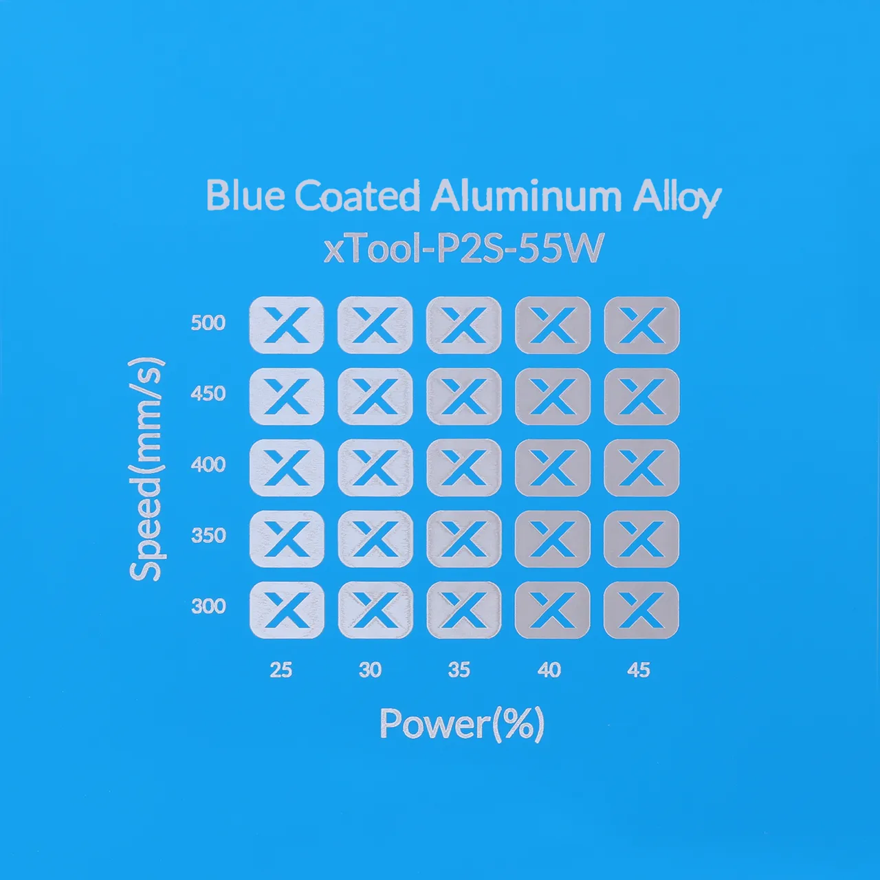 Blue Metal Business Card test grid
