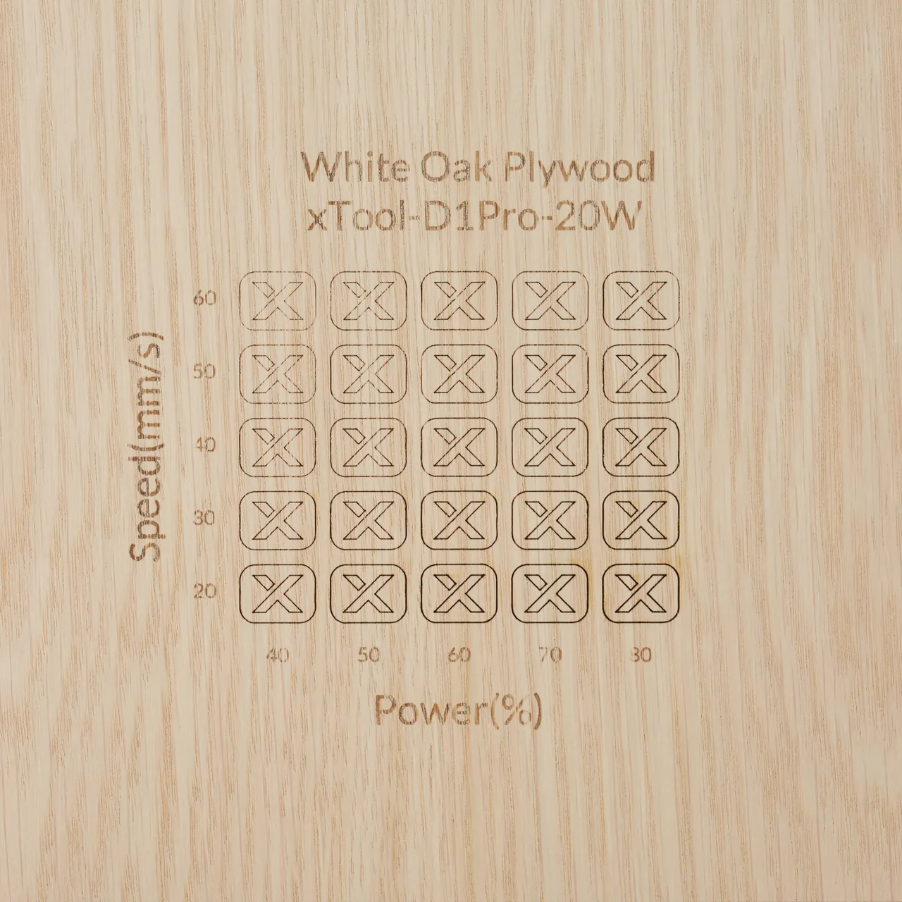 1/8"(3mm) White Oak Plywood test grid