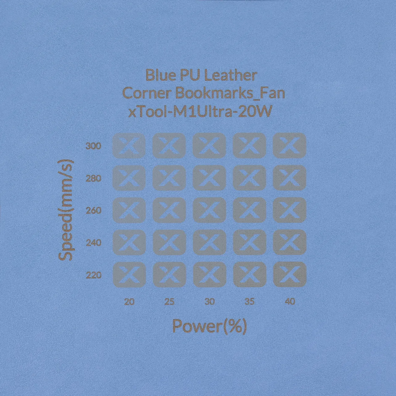 Sky Blue PU Leather test grid