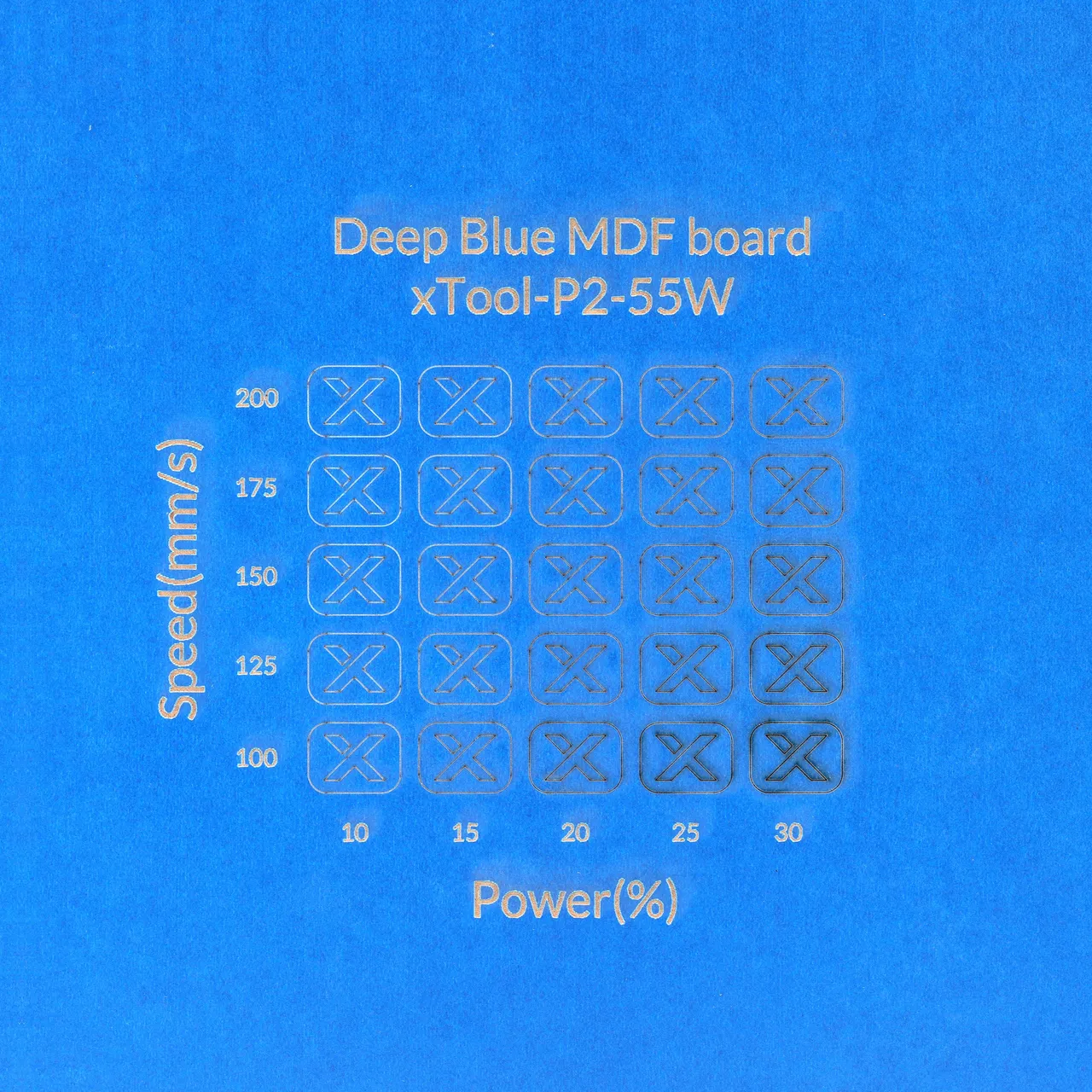 1/8"(3mm) Deep Blue MDF Board test grid