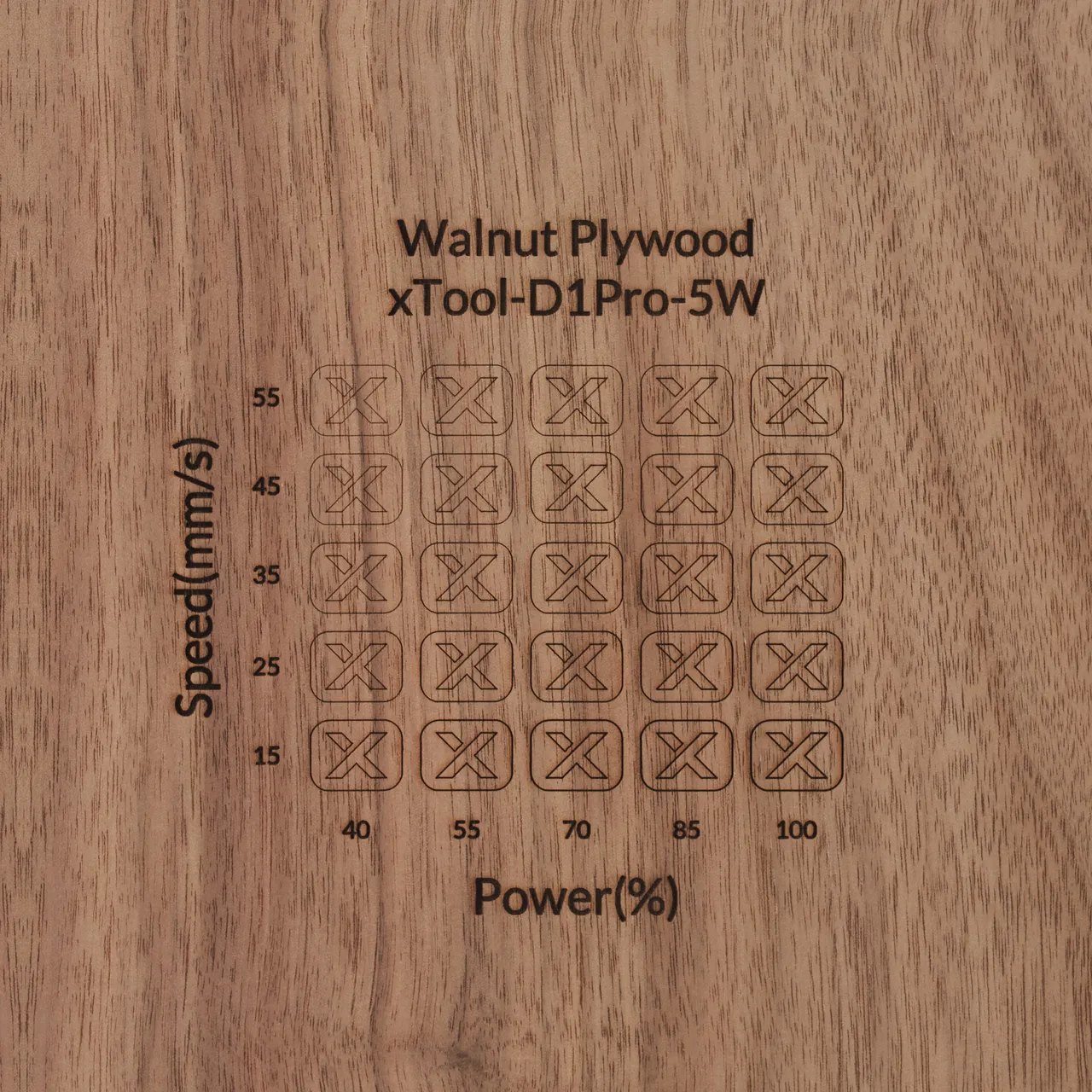 1/2"(12mm) Black Walnut Plywood test grid