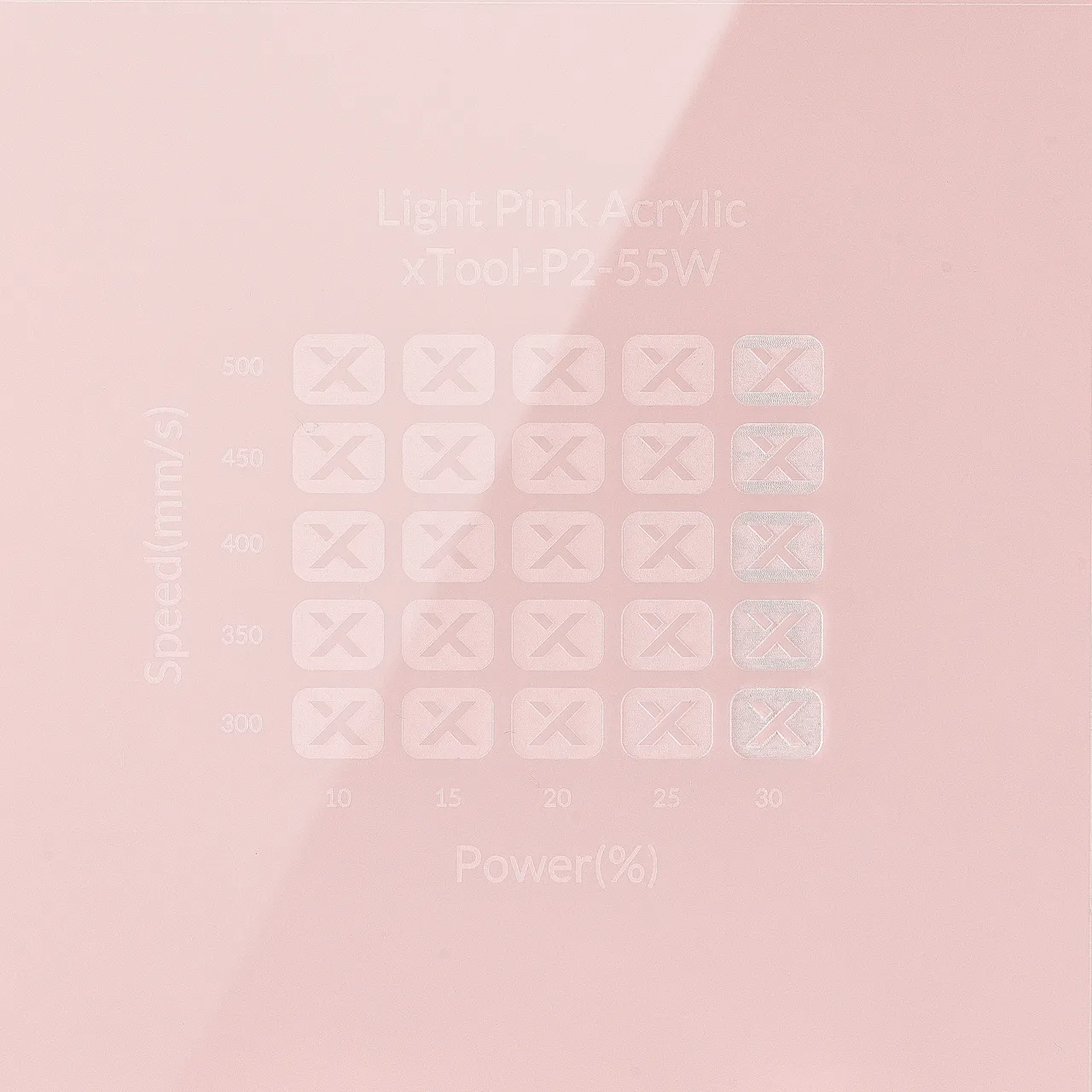 1/8"(3mm) Light Pink Acrylic test grid